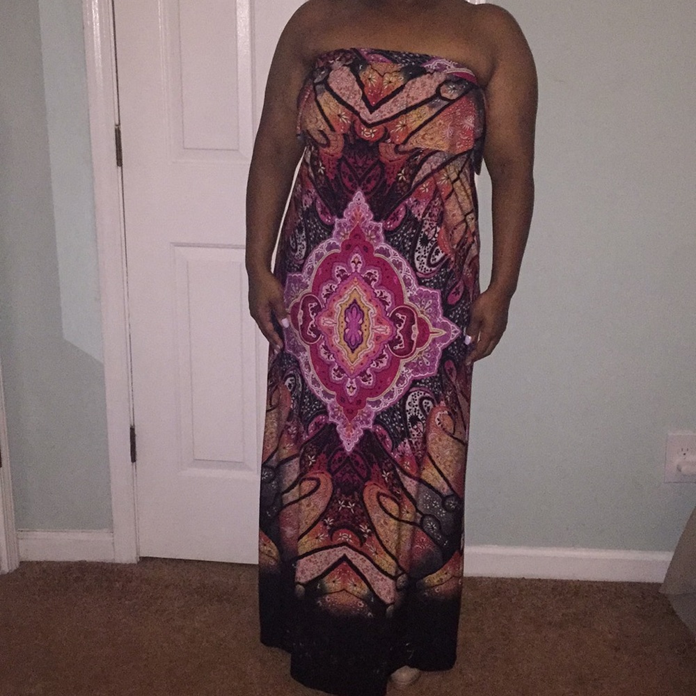 Multi-colored maxi dress